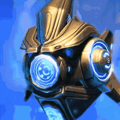 Futuristic Robot Blue Eyes GIF