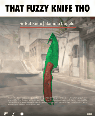 Fuzzy Knife Text GIF