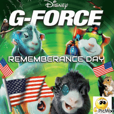 G-Force Remembrance Day Poster With Smiley Face GIF
