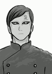Gaara Rock Lee Black And White GIF