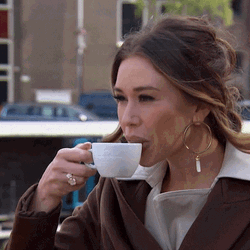 Gabbie Carter Sipping Tea GIF
