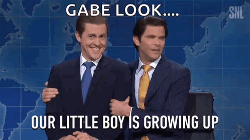 Gabe Look Our Little Boy Is Growing Up GIF