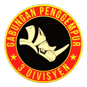 Gabungan Penggempur 3 Logo Rhino Head Sticker