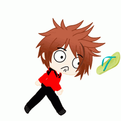Gacha Life Dream Smp Throwing Flip Flops GIF