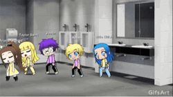 Gacha Life Squad Group Dancing GIF