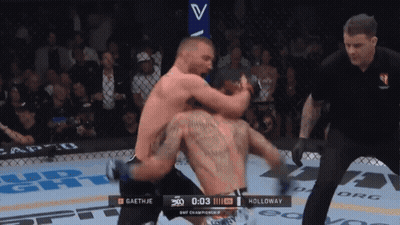 Gaethje Vs Holloway Fight On Screen GIF