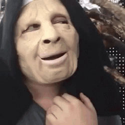 Gag Choke Mask Nun GIF