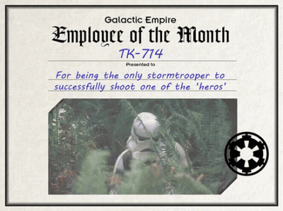Galactic Empire Employee Of The Month TK-714 GIF