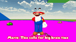 Galaxy Big Brain Time Super Mario Meme GIF