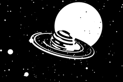 Galaxy Black And White GIF