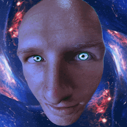 Galaxy Brain Face Fade GIF
