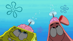 Galaxy Brain Patrick And SpongeBob Meme GIF