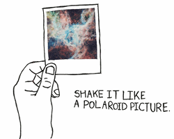 Galaxy In Polaroid