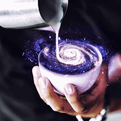 Galaxy Milk Coffee GIF