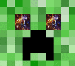 Galaxy Minecraft Creeper GIF