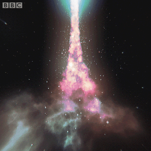 Galaxy With BBC Logo GIF
