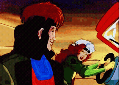 Gambit And Rogue Are Standing Next To Each Other In A Cartoon GIF