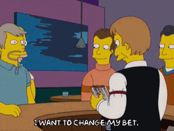 Gambling Homer Simpson Changing Bet GIF