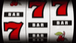 Gambling Slot Machine Rolling Seven Match GIF