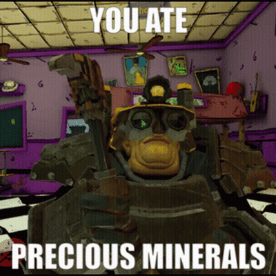 Game Character Saying You Ate Precious Minerals GIF