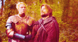 Game Of Thrones Brienne And Jaime In Forest GIF