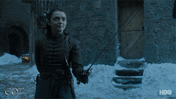 Game Of Thrones Brienne Playing Sword With Arya GIF
