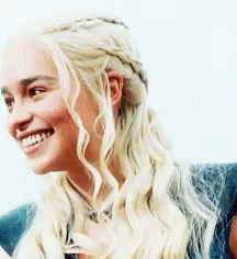 Game Of Thrones Queen Daenerys Beautiful Wide Smile  GIF