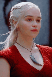 Game Of Thrones Queen Daenerys In Red Sigil  GIF
