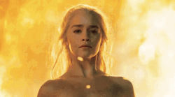 Game Of Thrones Queen Daenerys Standing On Fire  GIF