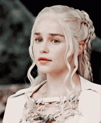 Game Of Thrones Queen Khaleesi Daenerys Looking Sideway GIF
