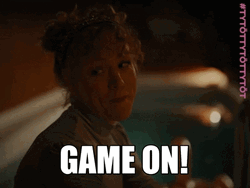 Game On Girl Stretching Her Hands GIF