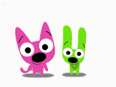 Game Over Screen With Pink Cat And Yellow Star GIF
