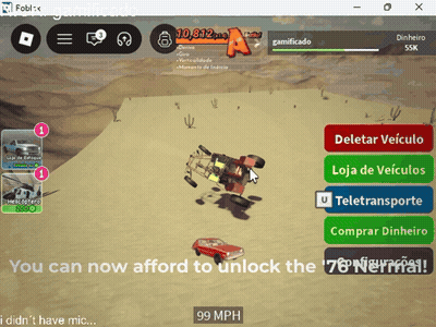 Game Screenshot Saying 99 Mph GIF