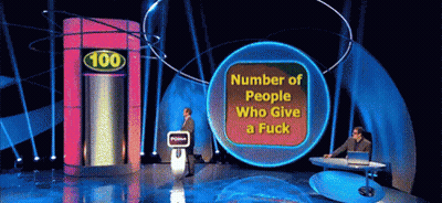 Game Show Number Of People Who Give A Fuck GIF