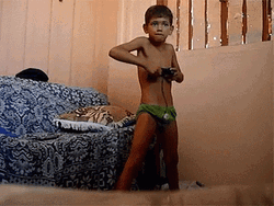 Gamer Boy Shirt Less GIF