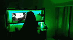 Gamer On Big Screen GIF