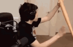 Gamer Youtuber Georgenotfound Striking Bat GIF
