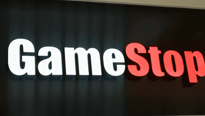 Gamestop Sign Lit Up Red And White GIF