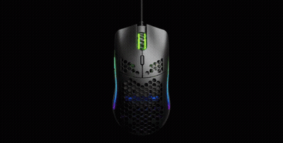 Gaming Mouse With Honeycomb Pattern GIF