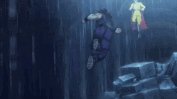 Gamma 1 And Gohan Fighting In The Air GIF