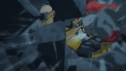 Gamma 1 Dragging Gohan On The Ground GIF
