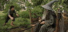 Gandalf Hugging Frodo GIF