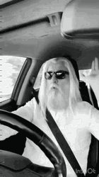 Gandalf Hyping Up Inside The Car GIF