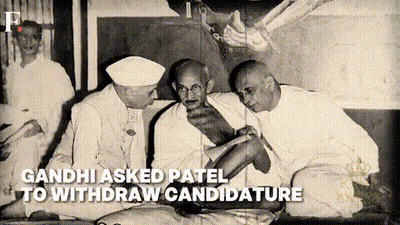 Gandhi And Patel Black And White Photo GIF