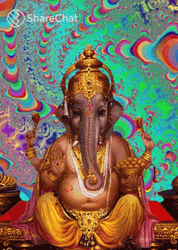 Ganesh 3D Colorful Lights GIF