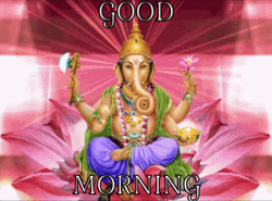 Ganesh 3D Good Morning Greeting GIF