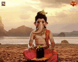 Ganesh 3D Meditation GIF