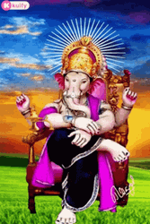 Ganesh 3D Sitting GIF