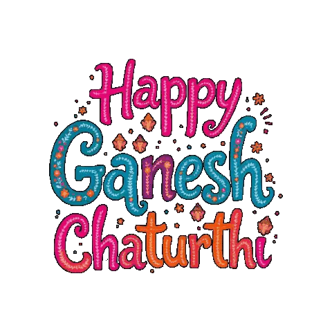 Ganesh Chaturthi Greeting Card Sticker