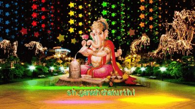 Ganesha Statue Saying Sh Ganesh Chaturthi GIF